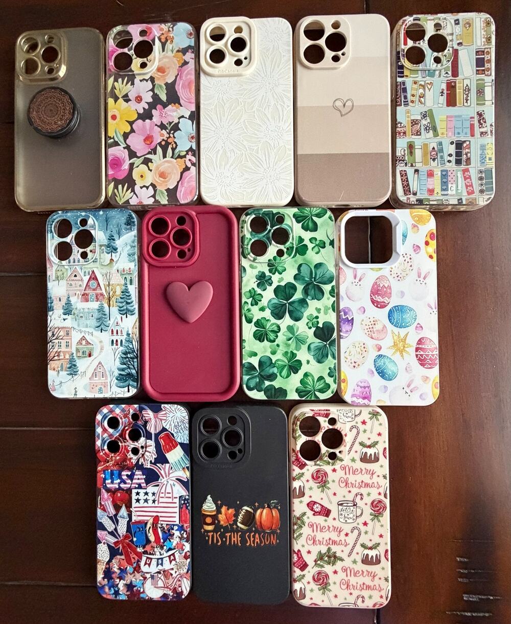 iPhone 13 Pro Cases - Lot of 12 - 6 Holidays + 6 Random Styles